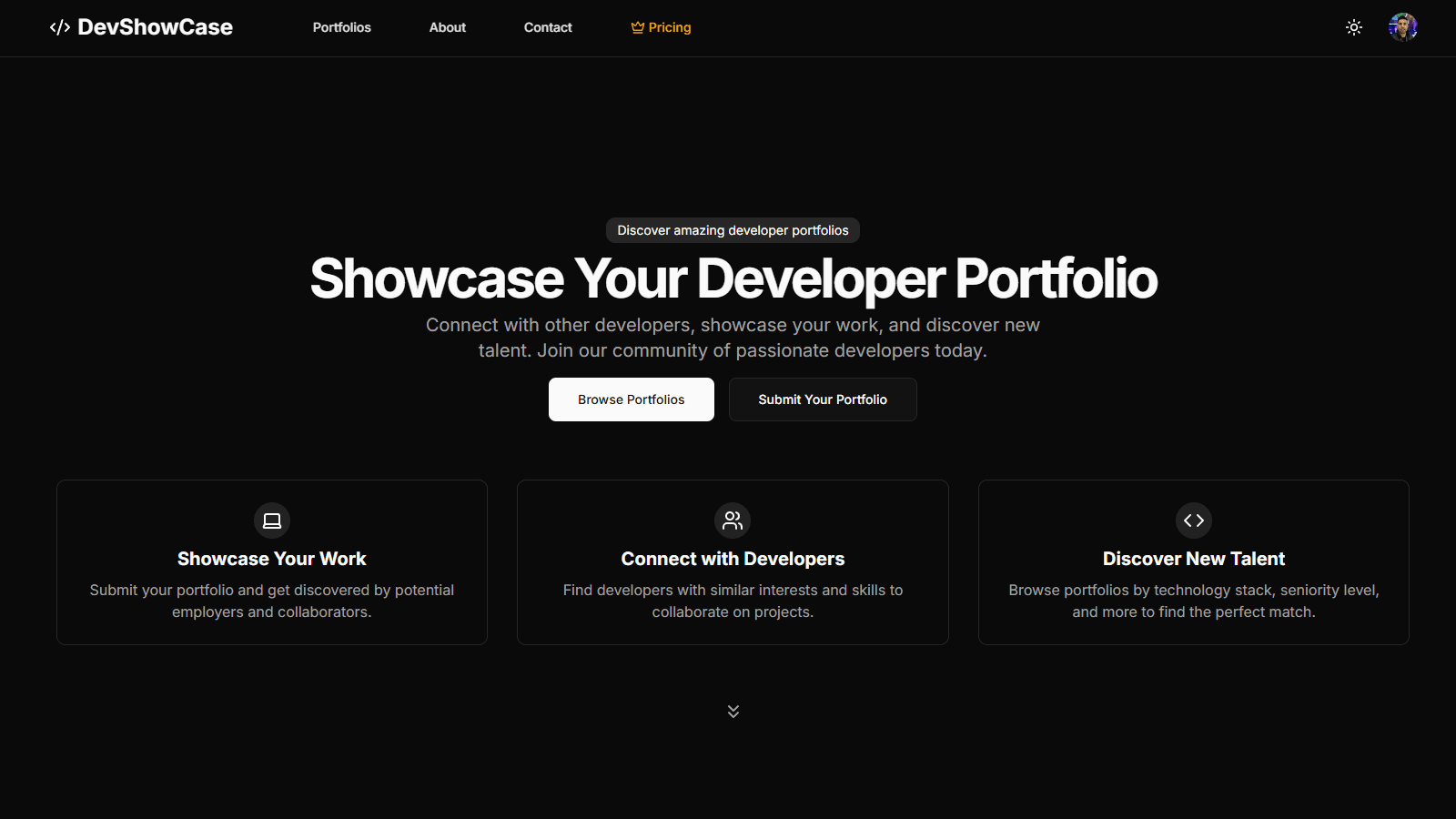 DevShowCase.dev - Showcase your developer profile