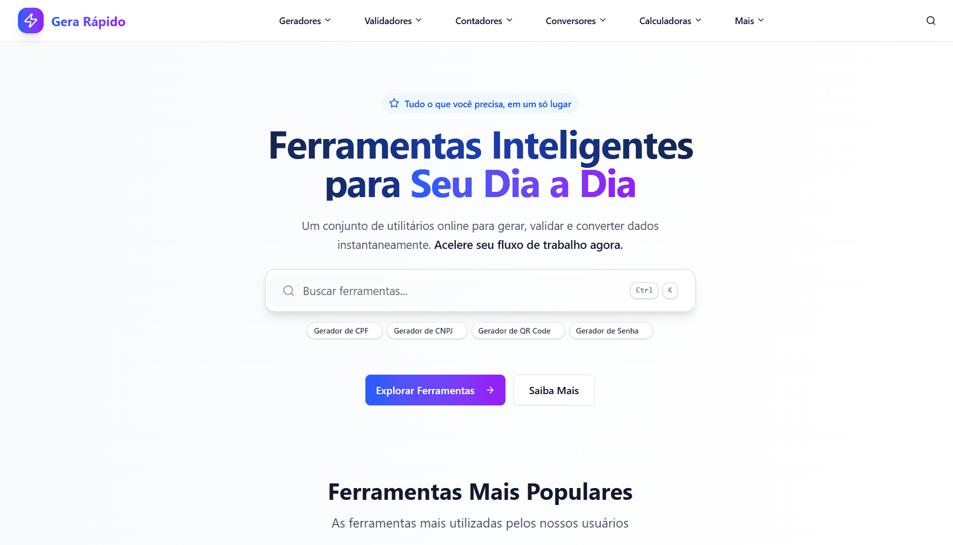 GerarRapido.com.br - Fast and Free Online Tools